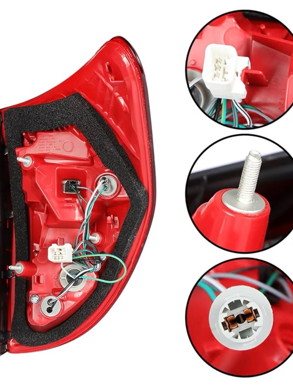 WFlnhb Left Side Rear Tail Light Assembly - Red - Picture 5 of 6